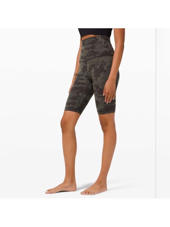 lululemon athletica Pants - Lululemon Align Super High Rise Short *10" (Incognito Camo Multi Gator Green) 14